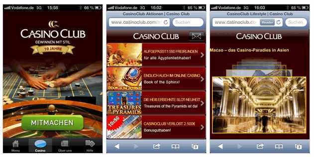 Club Casino Login